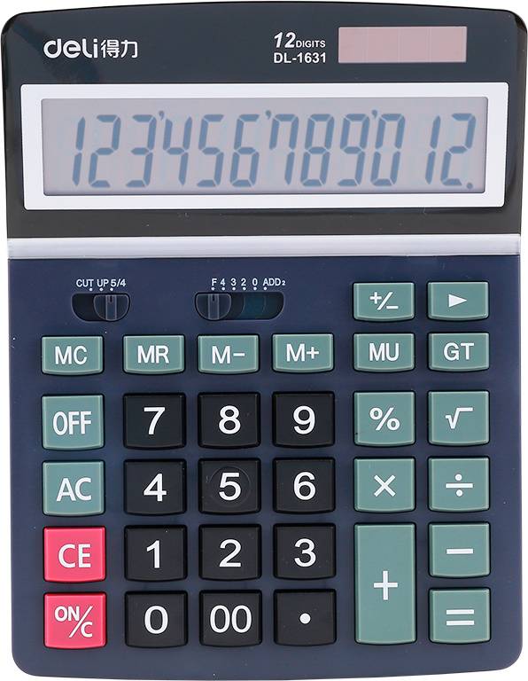 Калькулятор настольный Deli E1631 черный