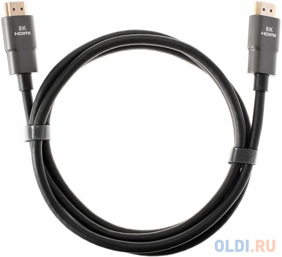 Кабель HDMI 1.5м VCOM Telecom ACG863-1.5M круглый черный серый