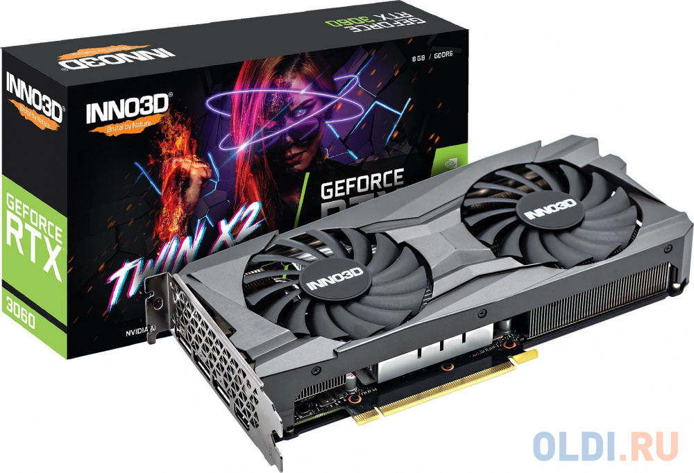 Видеокарта Inno3D nVidia GeForce RTX 3060 TWIN X2 OC 8192Mb