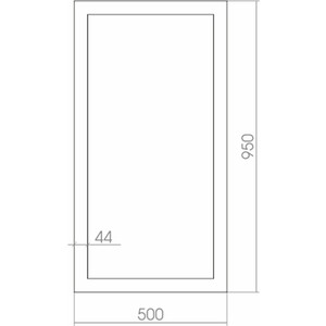 Зеркало Mixline Феникс 50х95 в багетной раме (4620001985074)