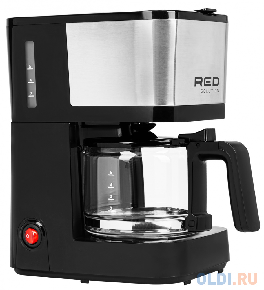 Кофеварка капельная Red Solution RCM-M1528 600Вт черный/серебристый