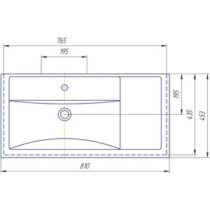 Тумба с раковиной Corozo Техас 80 белая (SD-00000323, 4640021065198)