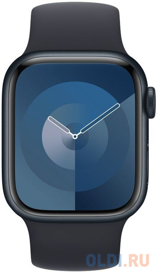 Смарт-часы Apple Watch Series 9 A2978 41мм OLED корп.темная ночь Solo Loop рем.темная ночь разм.брасл.:130-200мм (MR9L3LL/A/MT9L3AM/A)