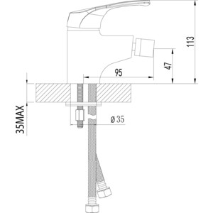 Смеситель для биде Lemark Omega (LM3108C)