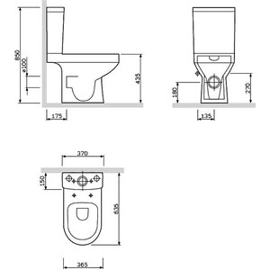 Унитаз-компакт безободковый Am.Pm Spirit 2.0 FlashClean с сиденьем микролифт (C708600SC)