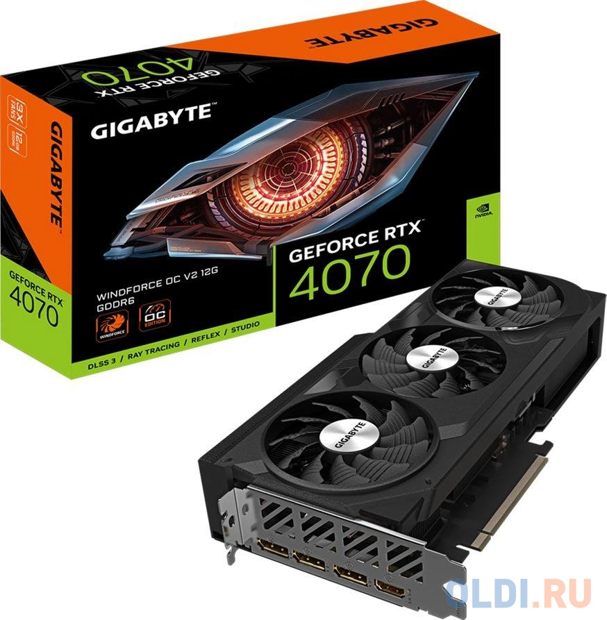 Видеокарта PCIE16 RTX4070 12GB DDR6 GV-N4070WF3OCV2-12GD GIGABYTE