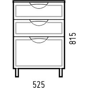 Комод Corozo Монро 50х80 белый (SD-00000781)