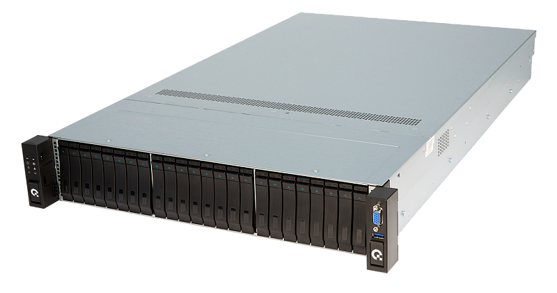 Сервер AQUARIUS T50 D224CF R54, 2xIntel Xeon Gold 6226R (up2), 4x32Gb RAM, 2x480Gb SATA SSD, 24x2.5" HS, RAID_24P_4G, noDVD, 4x10GLAN, IPMI, 2x800 Вт, 2U (QRET-T50D224CF2S26R432R248I01R)