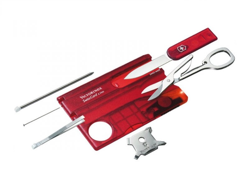 Мультитул Victorinox SwissCard Lite 0.7300.T Translucent Red