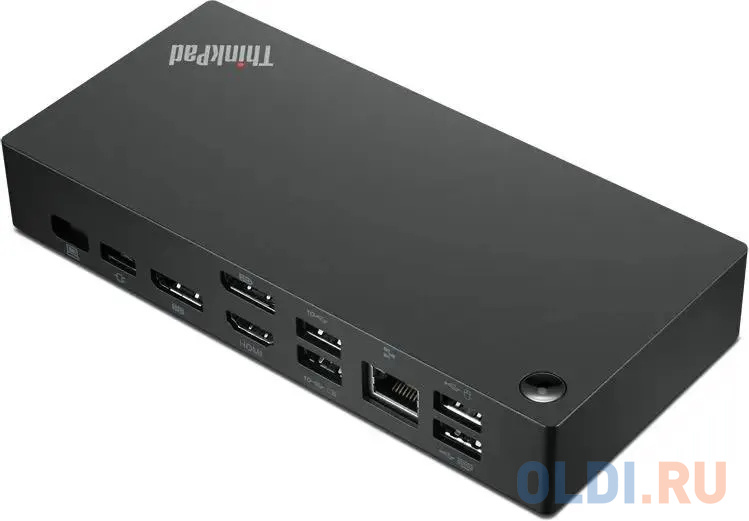 Док-станция/ Lenovo ThinkPad Universal USB-C Dock  (1x Gigabit Ethernet,  3x USB3.1, 2x USB2.0, 1x USB-C, 2x DP, 1x HDMI, 90W PSU) (2 pin PSU)