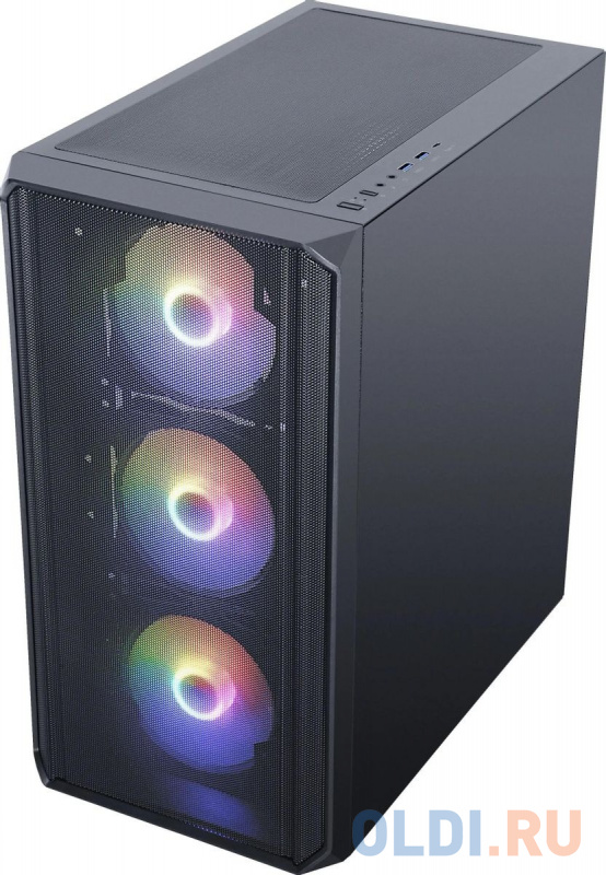 Корпус Accord 3602 черный без БП ATX 2xUSB3.0 1xUSB3.1 audio bott PSU в Москвe