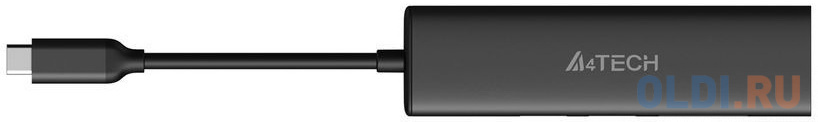 Концентратор USB Type-C A4TECH DST-60C 2 х USB 3.0 HDMI USB Type-C SD серый