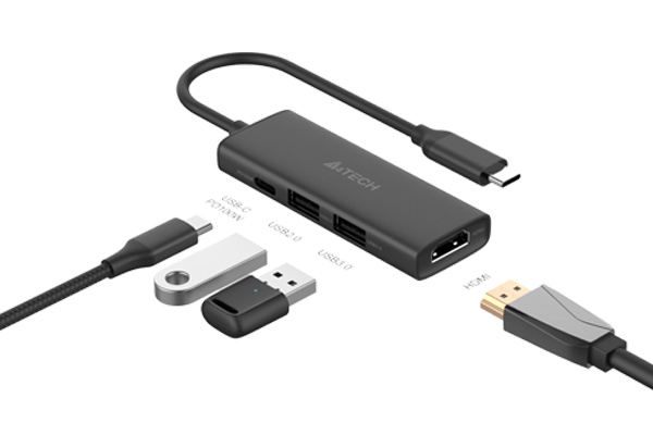 Хаб USB A4Tech USB-C DST-40C