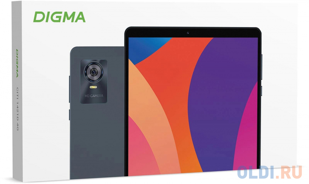 Планшет Digma CITI 1421D 4G T606 (1.6) 8C RAM3Gb ROM64Gb 10.1" In-Cell 1280x800 3G 4G Android 13 серый 8Mpix 5Mpix BT GPS WiFi microSD 1Tb 6000mA