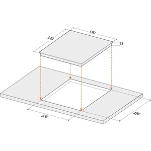 Индукционная варочная панель Hebermann HBKI 6040.1 B