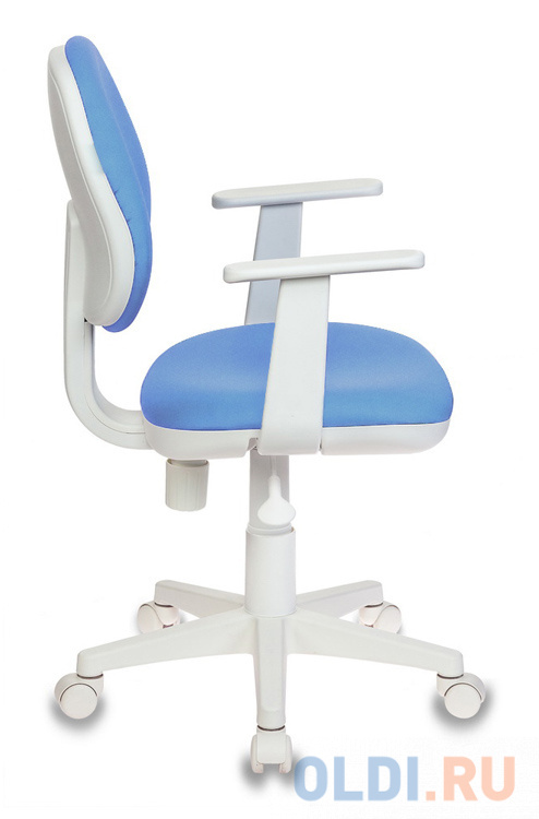 Кресло Buro CH-W356AXSN/15-107 голубой пластик белый