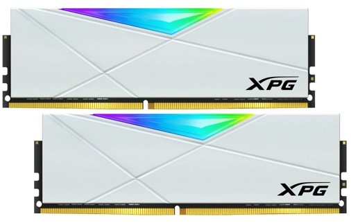 Комплект памяти DDR4 DIMM 16Gb (2x8Gb), 3600MHz, CL18, 1.35 В, ADATA, XPG Spectrix D50 RGB White (AX4U36008G18I-DW50)
