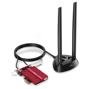 Адаптер Bluetooth+Wi-Fi Cudy WE4000, 802.11a/b/g/n/ac/ax, 2.4/5/6 ГГц, до 5.38 Гбит/с, PCI-E, внешних антенн: 2x5 дБи в Москвe