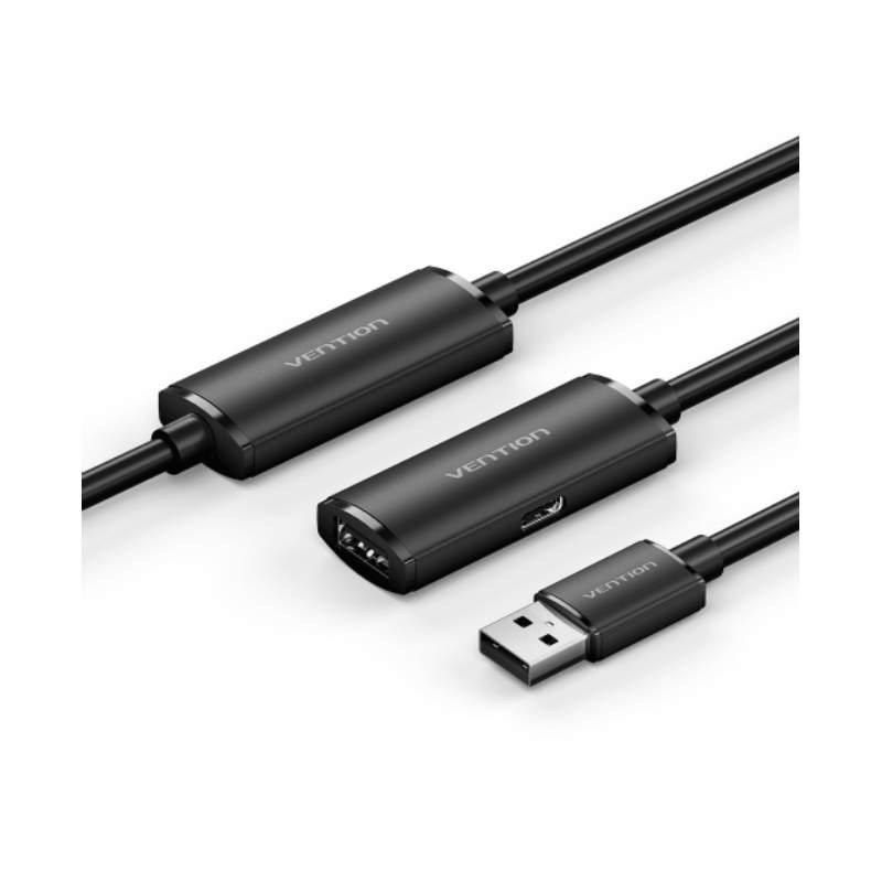 Аксессуар Vention USB 2.0 AM/AF 20m Black CBKBQ