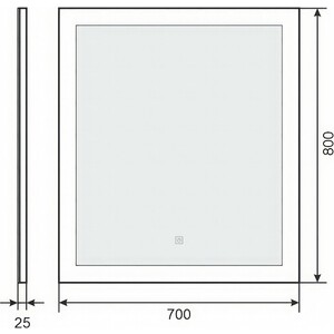 Зеркало Uperwood Barsa 70х80 подсветка, сенсор, антизапотевание (2920205442) в Москвe