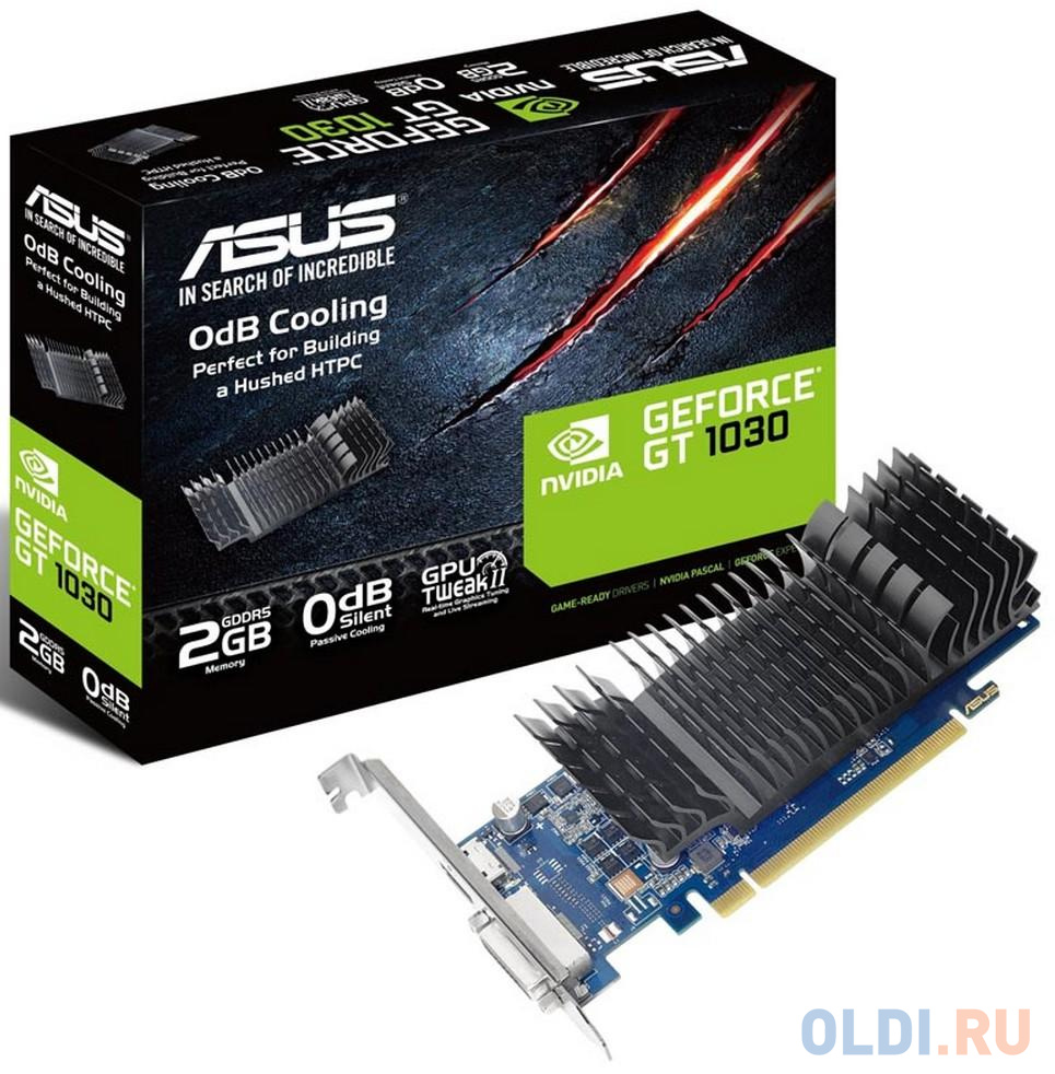 Видеокарта ASUS GeForce GT 1030 GT1030-SL-2G-BRK 2048Mb 90YV0AT0-M0NA00
