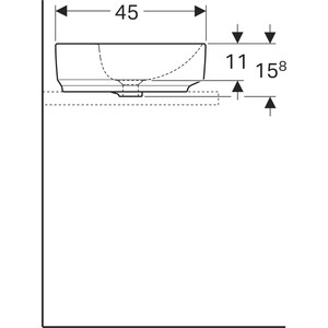 Раковина накладная Geberit VariForm 60х45 (500.780.01.2)