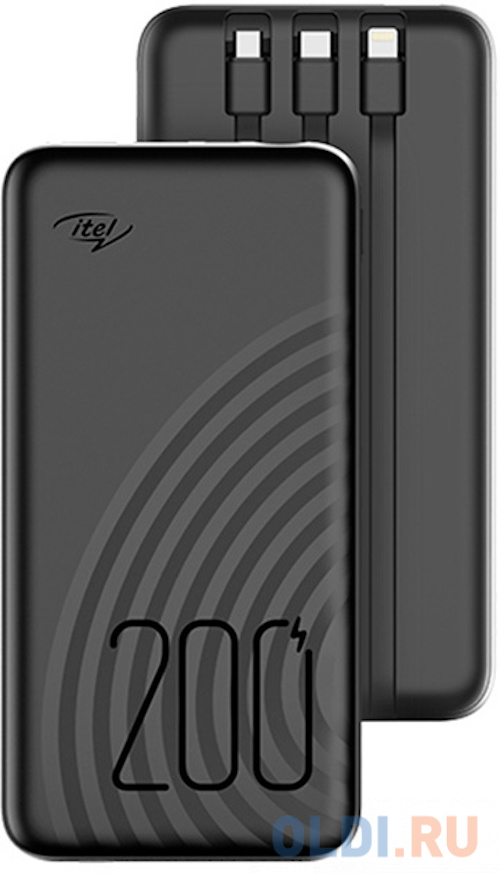 Мобильный аккумулятор Itel Super Slim Star100C 10000mAh 2.1A черный