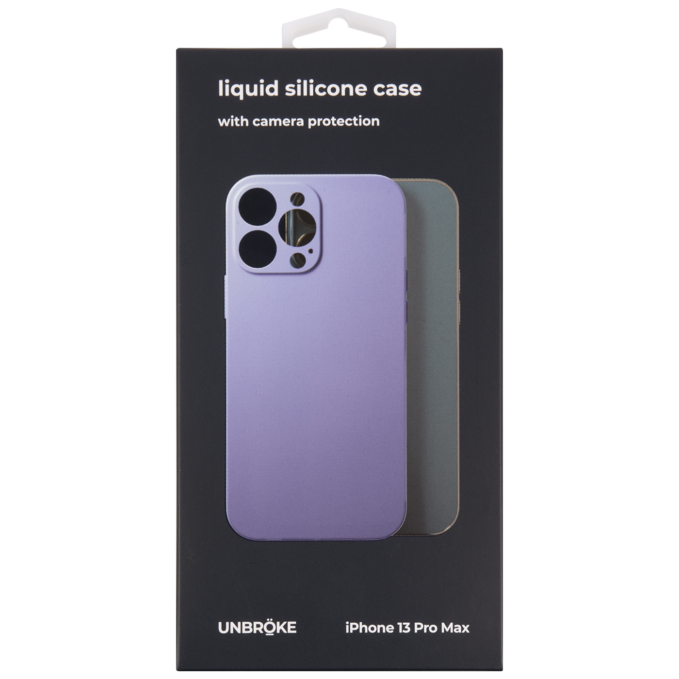 Чехол накладка UNBROKE liquid silicone case with camera protection для iPhone 13 Pro Max, фиолетовая