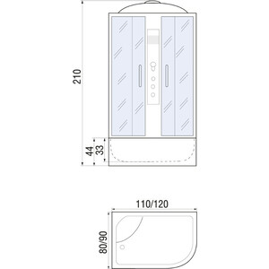 Душевая кабина River Dunay 120/80/44 ТН R