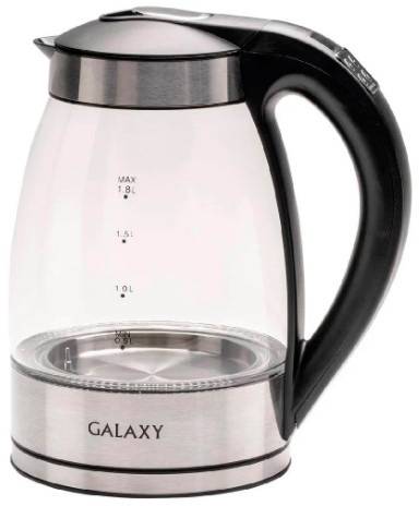 Чайник электрический Galaxy GL 0556 серебристый/прозрачный, пластик/стекло (ГЛ0556)