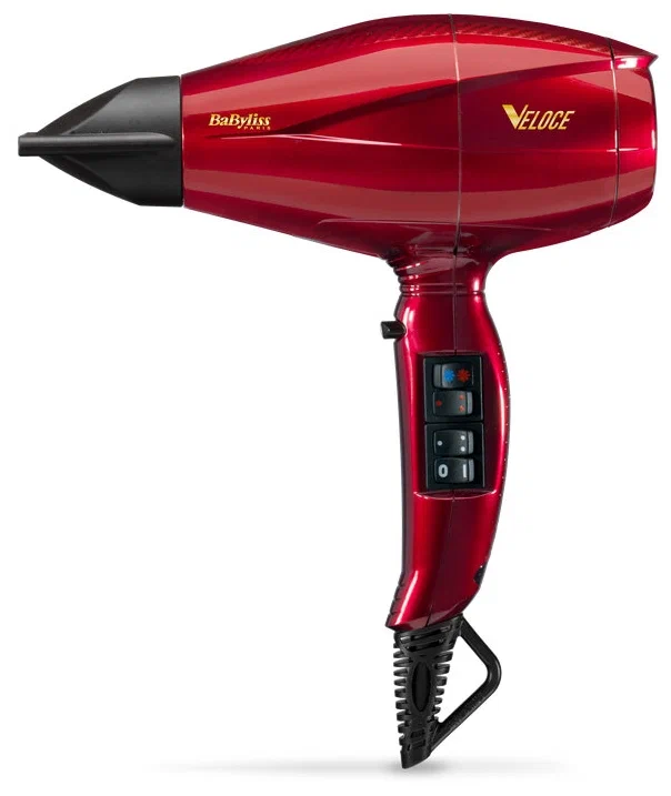 Фен Babyliss 6750DE 2.2 кВт, режимов: 2, насадок: 2, 2 концентратора, диффузор, красный (6750DE)