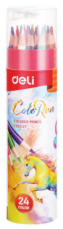 Карандаши цветные Deli ColoRun 24 цвета EC00327 (12 шт. в уп-ке)