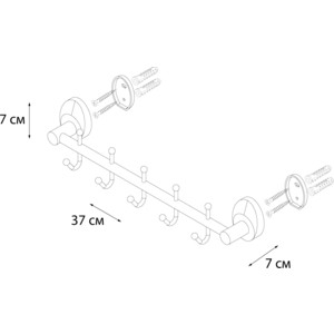 Планка с 5 крючками Fixsen Europa (FX-21805-5)