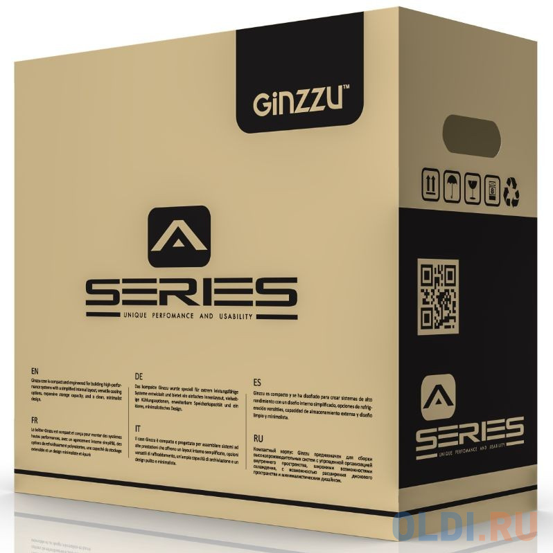 Корпус ATX GINZZU A190 Без БП чёрный