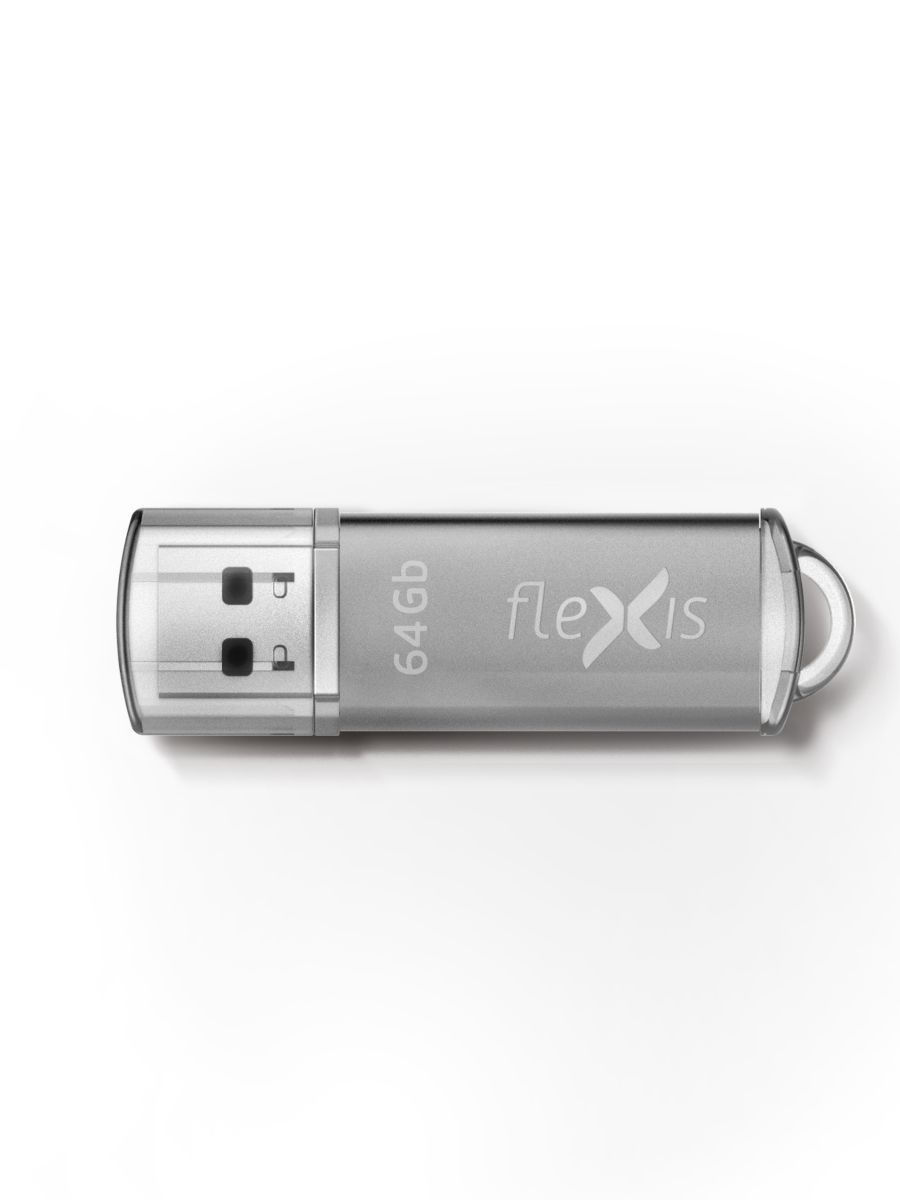 Флешка 64Gb USB 2.0 Flexis RB-108, серебристый (FUB20064RB-108)