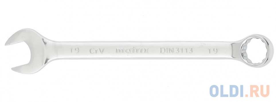Ключ комбинированный MATRIX 15163 (19 мм)  CrV полированный хром