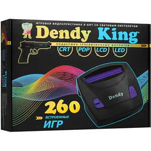 Игровая приставка Dendy King 260 игр + световой пистолет в Москвe