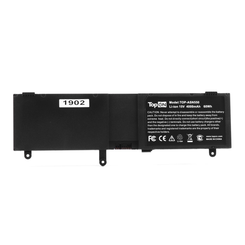 Аккумуляторная батарея TopON TOP-ASN550 для Asus, 15V, 4 А·ч, 60Wh, черный (TOP-ASN550)