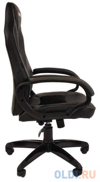 Кресло компьютерное BRABIX "Accent GM-161", TW/экокожа, черное/серое, 532576, 7083504
