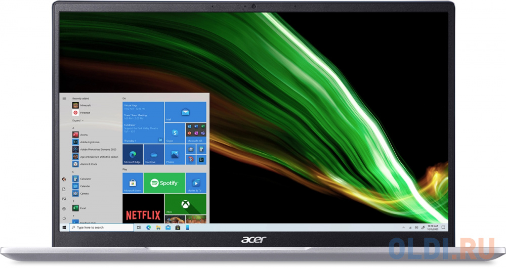 Ноутбук/ Acer Swift X SFX14-41G-R5NZ 14"(1920x1080 (матовый) IPS)/AMD Ryzen 5 5500U(2.1Ghz)/8192Mb/512PCISSDGb/noDVD/Ext:nVidia GeForce GTX1650(4 в Москвe