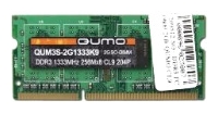 Память DDR3 SODIMM 4Gb, 1333MHz, CL9, 1.5 В, Qumo (QUM3S-4G1333K9)