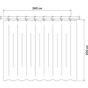 Штора для ванной IDDIS Basic 240x200, бело-бежевая (B40P224i11)