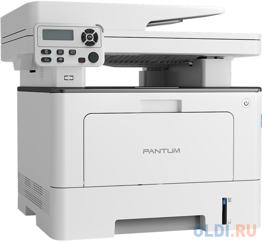 Pantum BM5106ADN, P/C/S, Mono laser, A4, 40 ppm, 1200x1200 dpi, 512 MB RAM, Duplex, ADF50, paper tray 250 pages, USB, LAN, start. cartridge 6000 pages