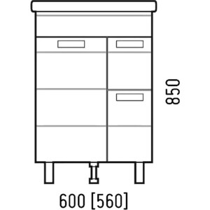 Тумба под раковину Corozo Денвер 60 Z2 (SD-00000530)