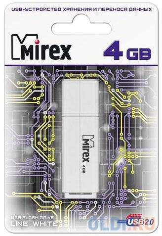 Флешка USB 4Gb Mirex Line 13600-FMULWH04 белый