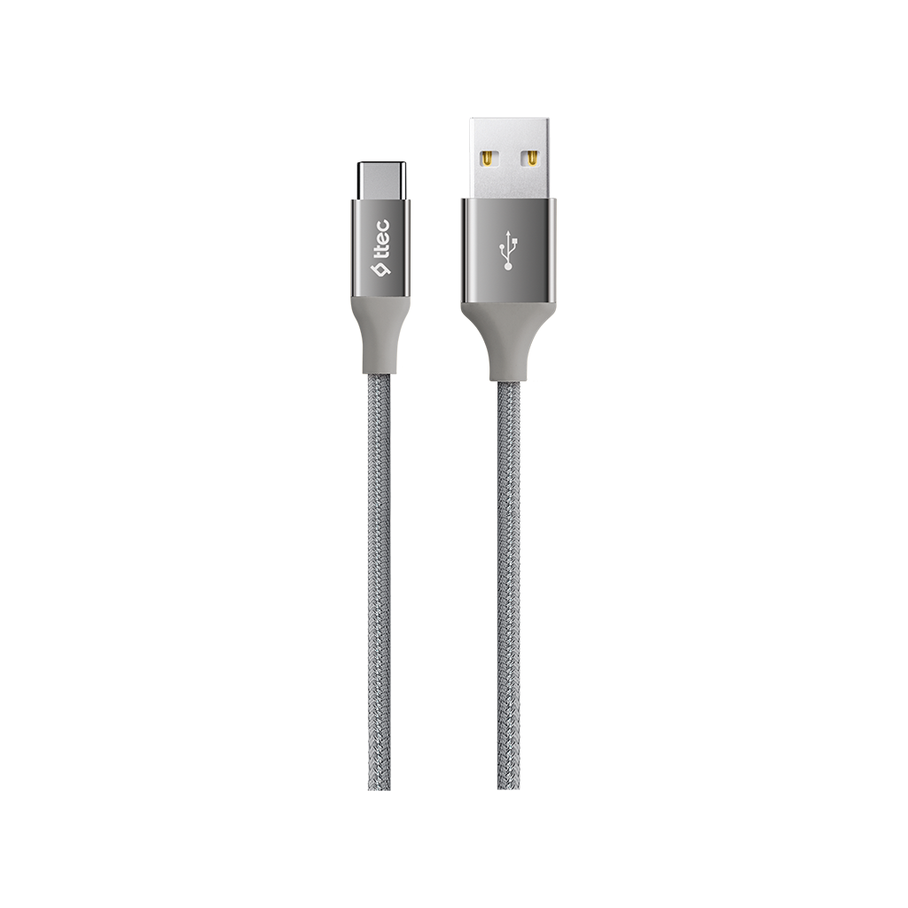 Кабель USB-USB Type-C, 2А, 1.2 м, серый, TTEC (2DK18UG) в Москвe