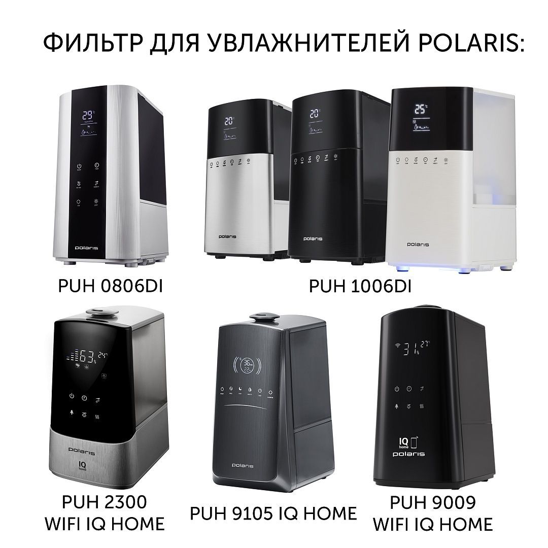 Фильтр для увлажнителей воздуха Polaris PUH 0806Di, 1006Di, 9105 IQ Home, 2300 WIFI IQ Home, 9009 WIFI IQ Home