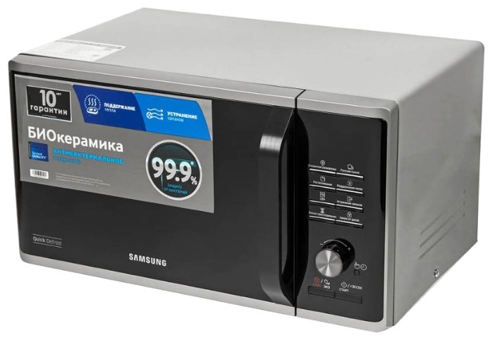 Микроволновая печь Samsung MS23K3515AS 23л, 800Вт, серебристый