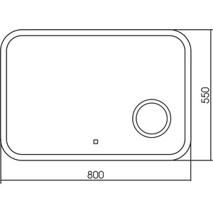 Зеркало Mixline Эльза 80х55 сенсор, подсветка, с увеличением (4630104801423)