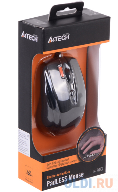 Мышь A4Tech N-70FX-1 USB Black 2+1 кл-кн, V-Track